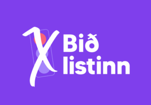 Spjald, X fyrir framan Biðlistann. Tengill á síðu obi.is