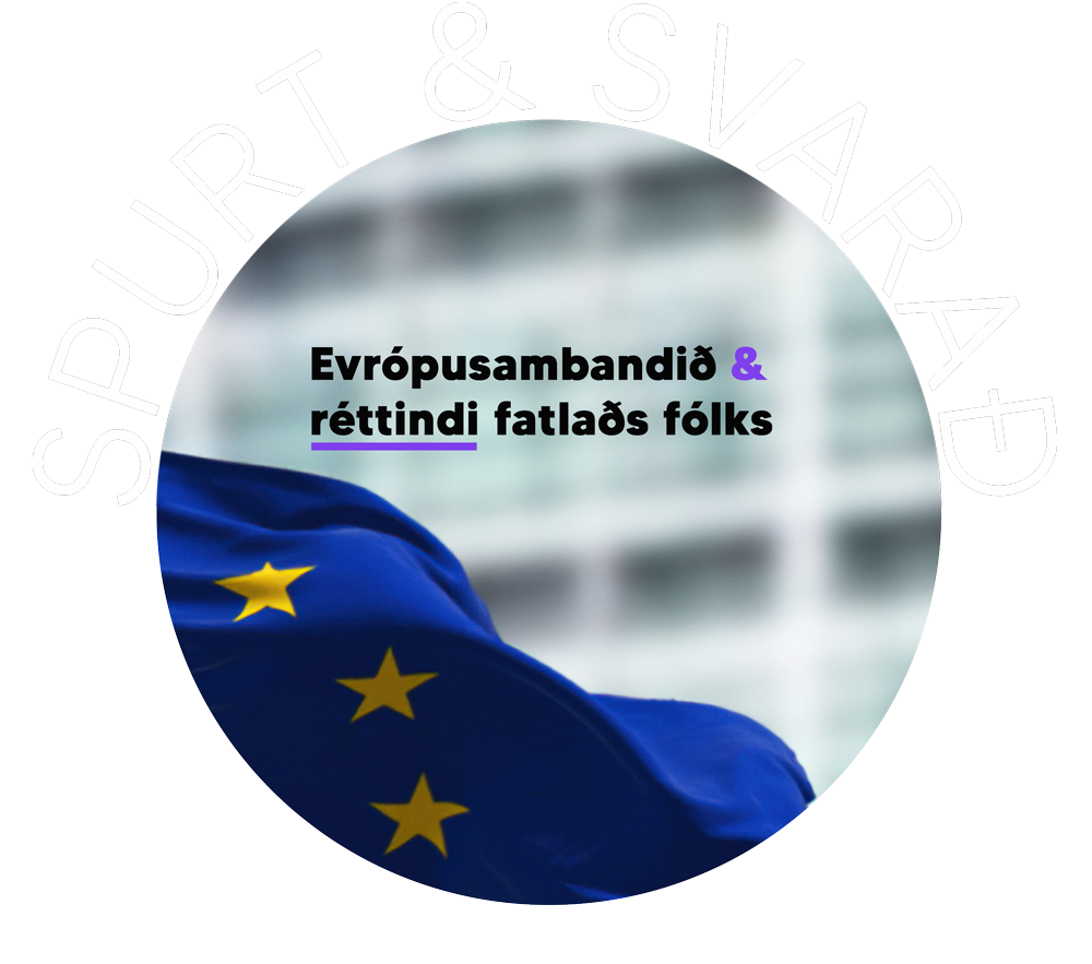 spurt og svarað um Evrópusambandið og réttindi fatlaðs fólks, tengill.